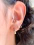 Imagem de Piercing Titâneo fecho  click  com pedrinhas  em  zirconia