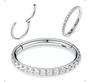 Imagem de Piercing Titâneo fecho  click  com pedrinhas  em  zirconia