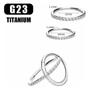 Imagem de Piercing Titânio Argola Click Cravejada