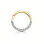 Imagem de Piercing Titanio Argola Fecho Click Cravejada Mamilo Orelha Prata