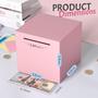 Imagem de Piggy Bank Kozsort Break-to-Open em aço inoxidável rosa de 15 cm