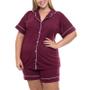Imagem de Pijama Americano Curto Sepie 600 Vermelho - Plus Size