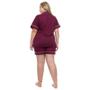 Imagem de Pijama Americano Curto Sepie 600 Vermelho - Plus Size