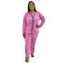 Imagem de Pijama Americano Feminino Botões Plus Size Adulto Poliester