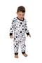 Imagem de Pijama Body Baby Longo Divertido Patinhas Preto e Branco