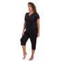 Imagem de Pijama Capri Liganete Preto Sepie 2470 Plus Size