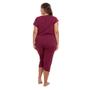 Imagem de Pijama Capri Liganete Vinho 2470 Plus Size