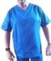 Imagem de Pijama Cirurgico completo Scrub Tecido Brim Leve 100% ( Blusa e Calça) Azul
