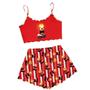 Imagem de Pijama Curto Adulto Feminino Divertida Blusa E Short Doll