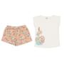 Imagem de Pijama Curto Meninas Guitar e Flores com Brilho Dourado Have Fun