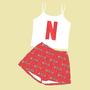 Imagem de Pijama curto Plus Size, Personagem, Tecido Soft Trend, Tamanho 48