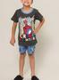 Imagem de Pijama Curto Spider Man 52.27.0002 Infantil Poliéster E Viscose T. 04/10