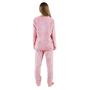 Imagem de Pijama de Frio em Fleece Plush Quentinho Adulto Feminino Manga Longa Calça Blusa PP Rosa