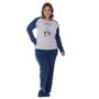 Imagem de Pijama De Inverno Feminino Plus Size Plush Tamanho Especial