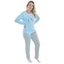 Imagem de Pijama de Inverno Feminino Suede Listrado Victory