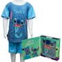 Imagem de Pijama de Verão Camiseta e Short Stitch Disney Infantil Tamanho 9-10 10073363 - Zona Criativa