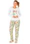 Imagem de Pijama Fem Longo Flamingo Sanny Branco 451789