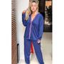 Pijama Feminino Aberto Com Botões Estampado Roupa de Dormir Inverno Manga Comprida - PIJAMAS VIÇOSA Imagem de Pijama Feminino Aberto Com Botões Estampado Roupa de Dormir Inverno Manga Comprida