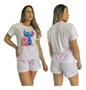 Imagem de Pijama Feminino Adulto Stitch Donut Doll Curto De Verão