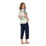 Imagem de Pijama Feminino Capri Visco Estampada Decote Canoa 255051