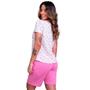 Imagem de Pijama Feminino Curto Vekyo Modas Adulto Estampado Short Verão Baby Doll Roupa de Dormir