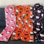 Imagem de Pijama Feminino de Flanela Hello Kitty - Halloween Kawaii - Calças para Casa