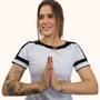 Imagem de Pijama Feminino Homewear Preguistê Multifuncional Ocasional Plenitude Preto e Branco