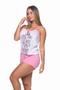 Imagem de Pijama Feminino Malha Verão Baby Doll Short Lingerie Moda Íntima Feminino Confortavel Dormir Blogueira Atacado Natal