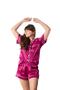 Imagem de Pijama Feminino Modelo Americano em Cetim Gloss Toque de Seda Luxo