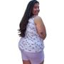 Imagem de Pijama Feminino Plus Size  algodão Short, Regata Bata