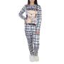 Imagem de Pijama Feminino Recco Longo Comfort Xadrez Urso - 14532