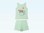 Imagem de Pijama Feminino Regata 100% Algodão Adulto Baby Doll Roupa De Dormir Com estampa e Shorts Liso