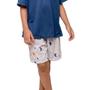 Imagem de Pijama Infantil Diones Menino Com Camiseta Lisa e Shorts