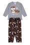 Imagem de Pijama Infantil Feminino Inverno Coffe Time - Hey Kids Mescla