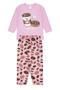 Imagem de Pijama Infantil Feminino Inverno Coffe Time - Hey Kids Rosa Claro