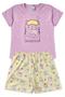 Imagem de Pijama Infantil Feminino Verão Sleep Cat - Hey Kids - Lilás