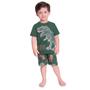 Imagem de Pijama Infantil Kyly Brilha No Escuro Dinossauro Verde Cód: 336