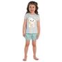 Imagem de Pijama Infantil Kyly em Algodão Estampa Ursinhos Brilha no Escuro Mescla White/Verde