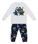 Imagem de Pijama infantil longo masculino 100% algodão com estampa que brilha no escuro