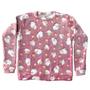 Imagem de Pijama Infantil Longo Roupa de Dormir Fleece Plush Soft Inverno Ovelha Rosa - Tam. 04