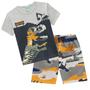 Imagem de Pijama Infantil Masculino Camiseta + Bermuda em Meia Malha Brilha no Escuro Kyly