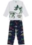 Imagem de Pijama Infantil Masculino Inverno Cinza Jungle King Brilha no Escuro - Kyly