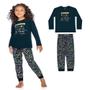 Imagem de Pijama Infantil Menina Blusa Calça Coração Brilha Elian