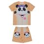 Imagem de Pijama Infantil Menina Panda Laranja Alakazoo