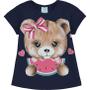 Imagem de Pijama Infantil Menina Verão Azul Marinho Baby Bear Brilha no Escuro Kyly Kids