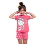 Imagem de Pijama Infantil Meninas Curto Rosa Corujinha em Malha Kyly