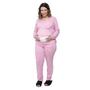 Imagem de Pijama Inverno Gestante Plus Size Rosa com Botões estrela Linda Gestante