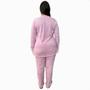 Imagem de Pijama Inverno Gestante Plus Size Rosa com Botões estrela Linda Gestante