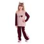 Imagem de Pijama Juvenil Infantil Para Menina Tamanho 10 12 14 Anos Conjunto Com Blusa Manga Longa E Calça