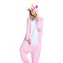 Imagem de Pijama Kigurumi Unicórnio Rosa Macacão Unissex com Capuz- Fantasy